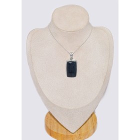 Gros pendentif Vivianite bleue rectangulaire Pendentifs pierres naturelles CWA94.1