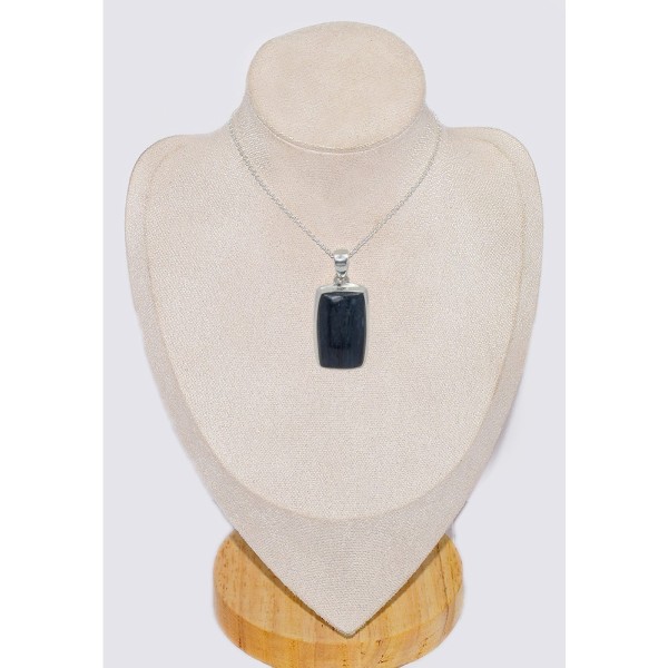 Gros pendentif Vivianite bleue rectangulaire Pendentifs pierres naturelles CWA94.1