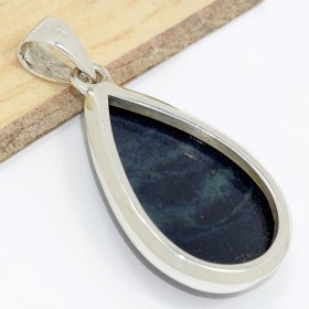Pendentif Vivianite bleue jaune forme goutte Pendentifs pierres naturelles CWA94.2