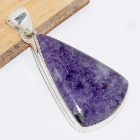Bijou Pendentif Lepidolite triangulaire - Bijoux en Lepidolite