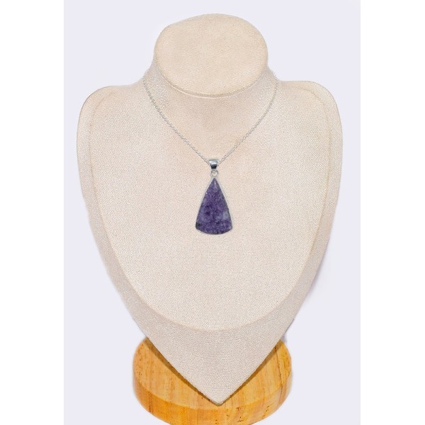 Bijou Pendentif Lepidolite triangulaire Bijoux en Lepidolite CWA95