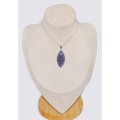 Bijou Pendentif Lepidolite taille marquise Bijoux en Lepidolite CWA95.1