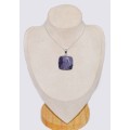 Gros Pendentif carré en Lépidolite Bijoux en Lepidolite CWA95.2