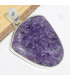 Pendentif argent lepidolite forme écusson Bijoux en Lepidolite CWA95.4