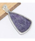 Pendentif argent lepidolite forme triangle Bijoux en Lepidolite CWA95.6