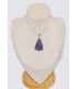 Pendentif argent lepidolite forme triangle Bijoux en Lepidolite CWA95.6