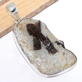 Grand Pendentif pierre Staurolite porte-bonheur - Bijoux en Staurolite
