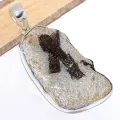 Grand Pendentif pierre Staurolite porte-bonheur - Bijoux en Staurolite