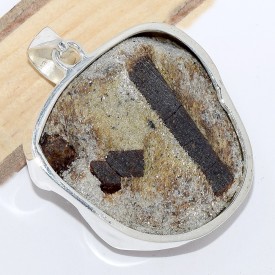 Imposant Pendentif pierre Staurolite porte-bonheur Bijoux en Staurolite CWA96.3