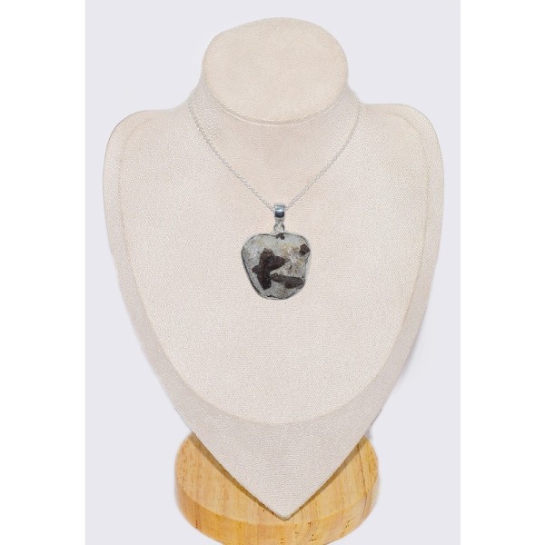 Imposant Pendentif pierre Staurolite porte-bonheur Bijoux en Staurolite CWA96.3