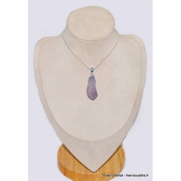 Pendentif en Quartz Lavande brut Pendentifs pierres naturelles CWA97