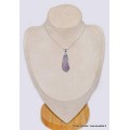 Pendentif en Quartz Lavande brut Pendentifs pierres naturelles CWA97
