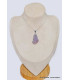 Pendentif en Quartz Lavande brut forme libre Pendentifs pierres naturelles CWA97.2