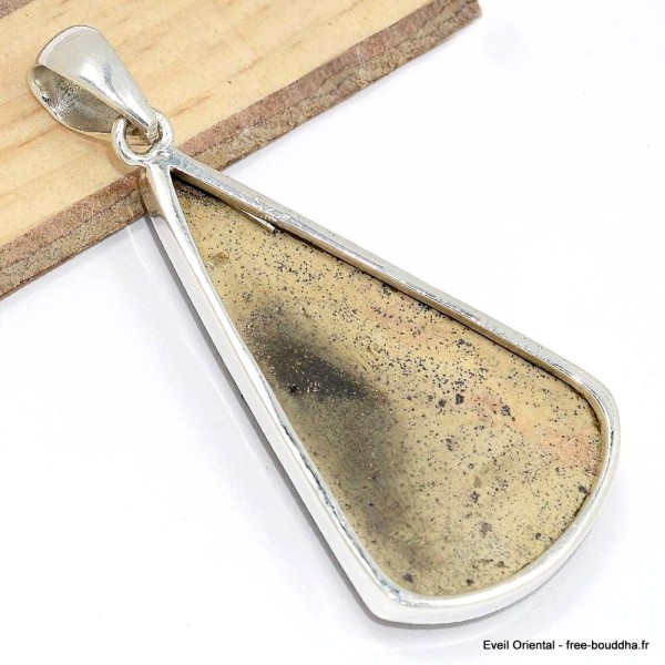 Pendentif argent Hématite Blister Pendentifs pierres naturelles CWA98.1
