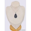 Gros Pendentif argent Hématite Blister forme goutte-bn Pendentifs pierres naturelles CWA98.2-a