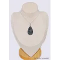 Gros Pendentif argent Hématite Blister forme goutte-bn - Pendentifs pierres naturelles