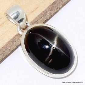 Bijou Pendentif en Black Star Diopside oval Bijoux en Black Star Diopside CWA99.1