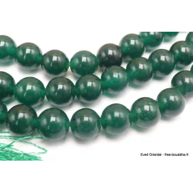 Mala tibetain de prières tibétain en Jade vert 8 mm - Mala tibétain 108 perles