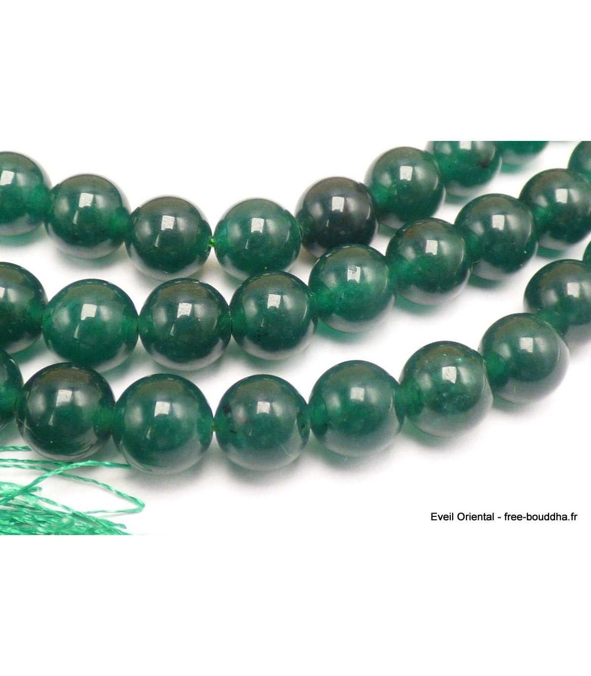 Perles De Prière 99 Perles En Jade Vert 6mm - Tasbih Méditation, Pleine Conscience, Compteur De Mantras