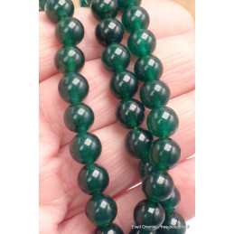 Mala de prières tibétain en Jade vert 8 mm Mala tibétain 108 perles MADP17