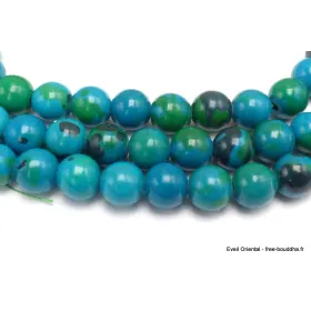 Mala de méditation 108 perles de Chrysocolle grade AA - Mala tibétain 108 perles