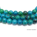 Mala de méditation 108 perles de Chrysocolle grade AA - Mala tibétain 108 perles