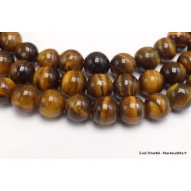 Mala tibétain Œil de Tigre authentique – 108 perles grade AAA
