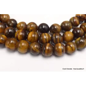 Mala tibétain de méditation 108 perles Oeil de Tigre grade AAA - Mala tibétain 108 perles