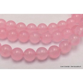 Collier mala tibétain 108 perles Quartz rose Mala tibétain 108 perles MADP21