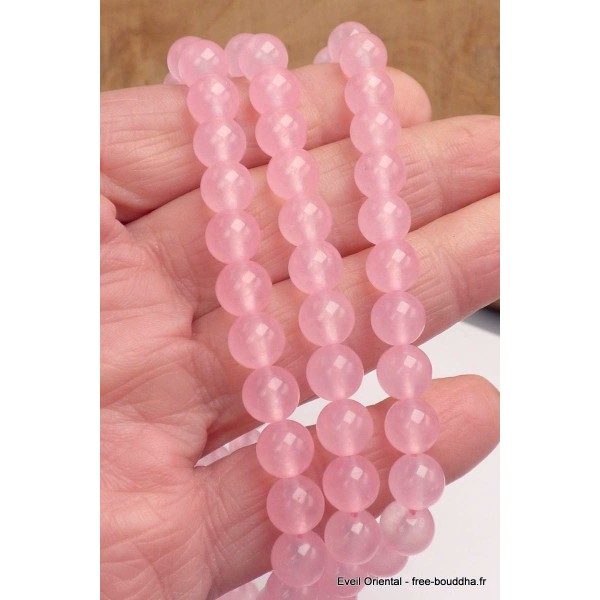 Collier mala tibétain 108 perles Quartz rose Mala tibétain 108 perles MADP21