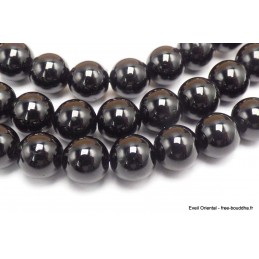 Collier mala tibétain 108 perles Tourmaline noire Mala tibétain 108 perles MADP22