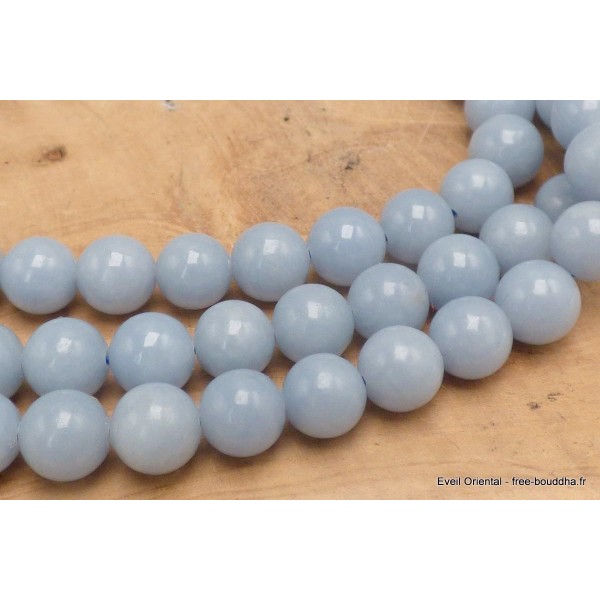 Mala tibétain 108 perles d'Angélite Mala tibétain 108 perles MADP24