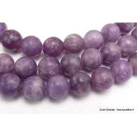 Mala tibétain bouddhiste 108 perles en Lépidolite - Mala tibétain 108 perles