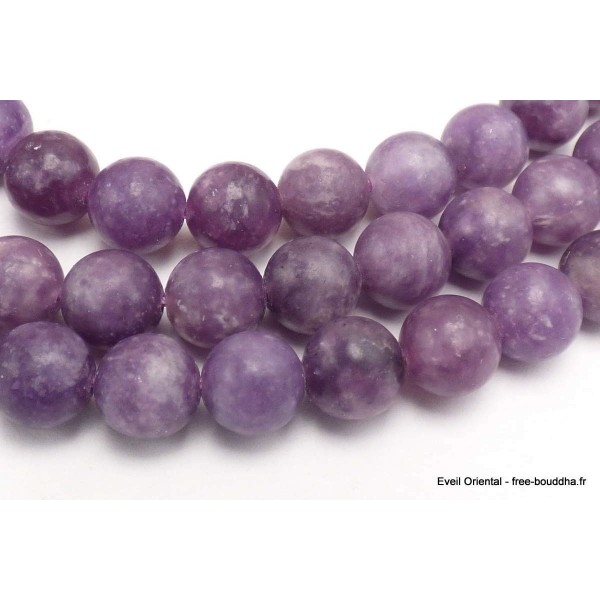 Mala tibétain bouddhiste 108 perles en Lépidolite Mala tibétain 108 perles MADP25