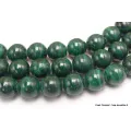 Mala tibétain bouddhiste 108 perles en Malachite - Mala tibétain 108 perles