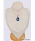 Pendentif Cyanite bleue mousse bleu sarcelles pierre facettée Pendentifs pierres naturelles CWA100.1