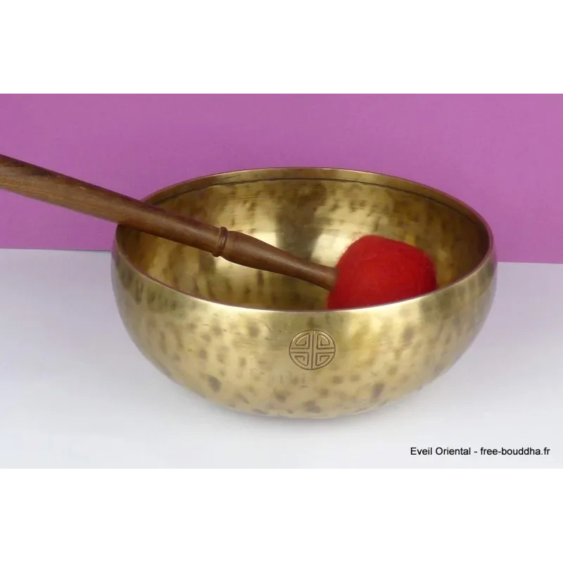 Bol tibétain de cérémonie full moon béni 26 cm - Bols tibétains 7 métaux
