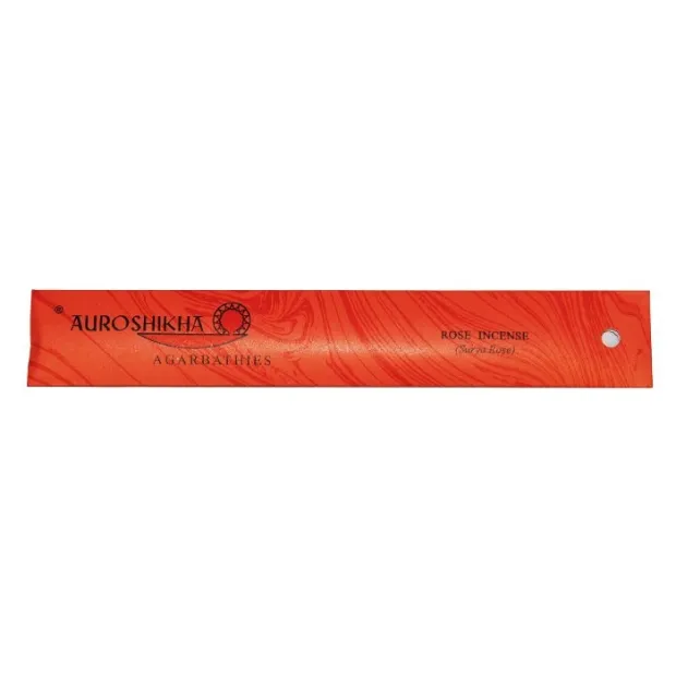 Encens bio ayurvédique Auroshikha Rose - Encens naturel bio Auroshika aux plantes