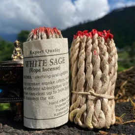 Cordelette d'encens tibétain Sauge blanche - Purification - Encens tibétain en cordelette artisanal