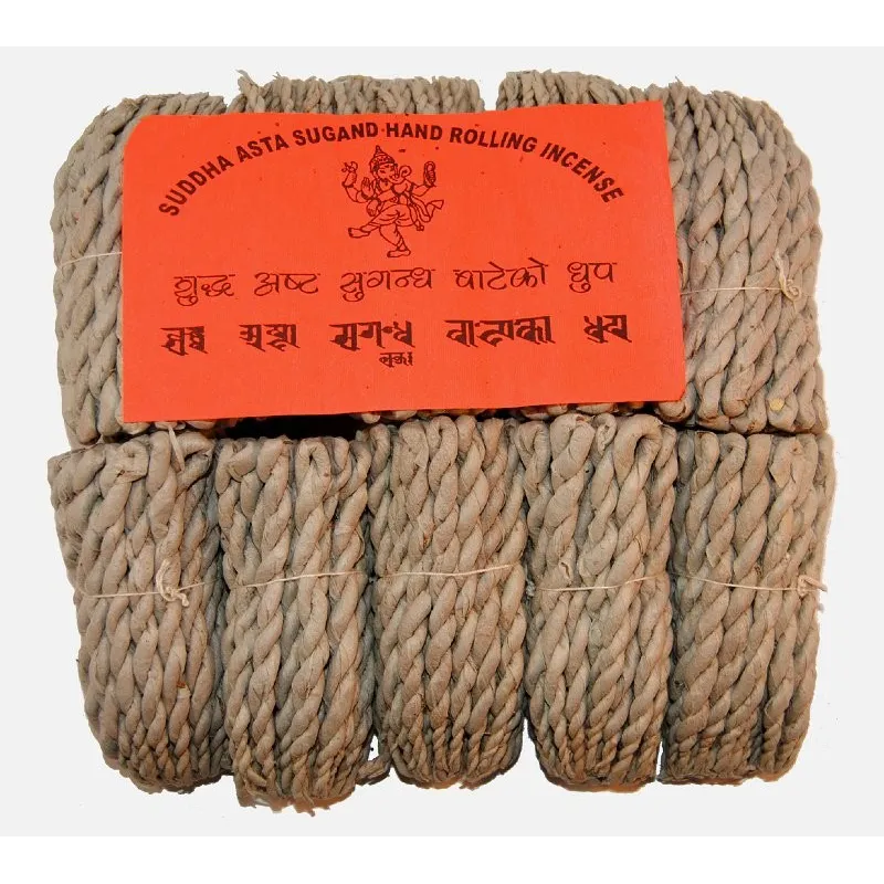 Encens tibétain en cordelette Suddha Asta - Purification - Encens tibétain en cordelette artisanal