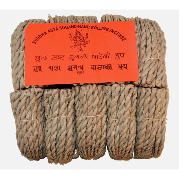 Encens tibétain en cordelette Suddha Asta - Purification - Encens tibétain en cordelette artisanal