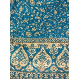 Châle bleu turquoise 100 x 200 cm népalais Grand Châle népalais 100 x 200 cm GSS2