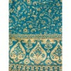 Châle népalais vert turquoise motifs cachemire 100 x 200 cm Grand Châle népalais 100 x 200 cm GSS8