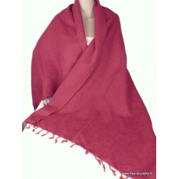 Châle laine de yach couleur rouge bordeau Tous les pashminas CPLY96