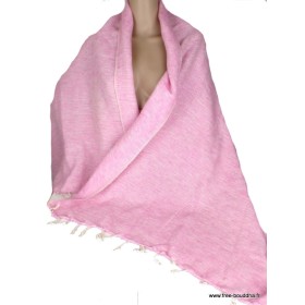 Châle pashmina laine de Yak Rose pâle Nos Châles CPLY110