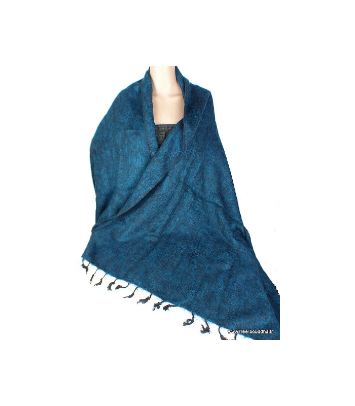 Châle en laine de Yak bleu canard Tous les pashminas CPLY64 Châle en laine de Yak bleu canard Tous les pashminas CPLY64