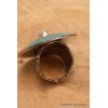 Grosse bague Tibétaine Turquoise Corail ronde Bagues tibétaines bouddhistes GBT8