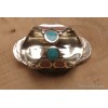 Grosse bague Tibétaine avec pierres fantaisie Bagues tibétaines bouddhistes GBT9