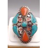 copy of Grosse bague Tibétaine avec pierres fantaisie Bagues tibétaines bouddhistes GBT9