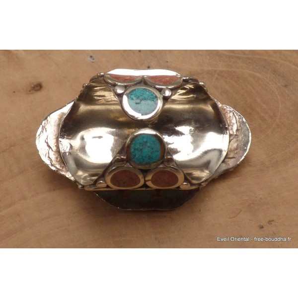 copy of Grosse bague Tibétaine avec pierres fantaisie Bagues tibétaines bouddhistes GBT9